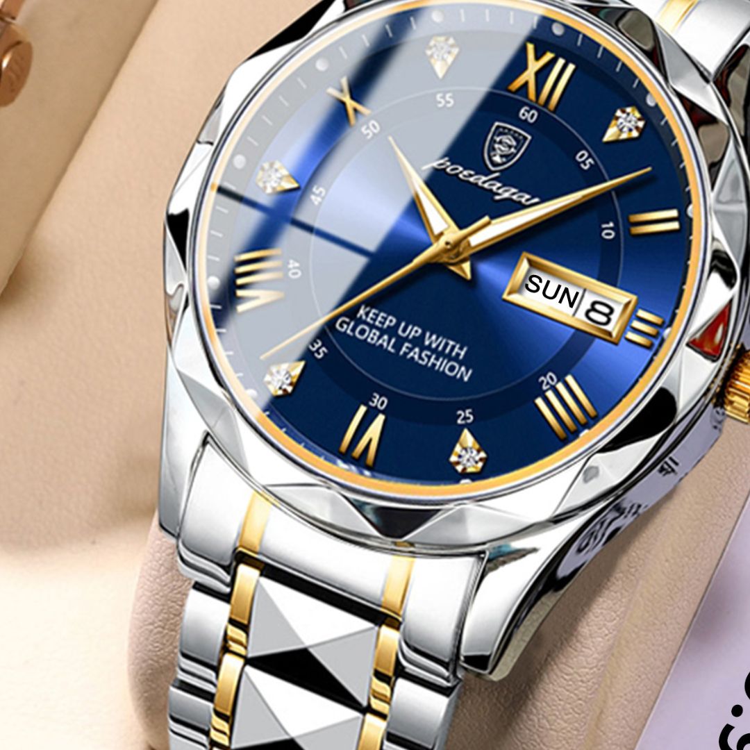 POEDAGAR-WATCH™ montre POEDAGAR luxe pour homme étanche lumineux en acier inoxydable Quartz