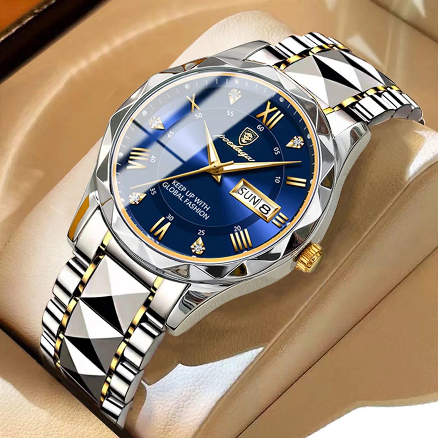 POEDAGAR-WATCH™ montre POEDAGAR luxe pour homme étanche lumineux en acier inoxydable Quartz