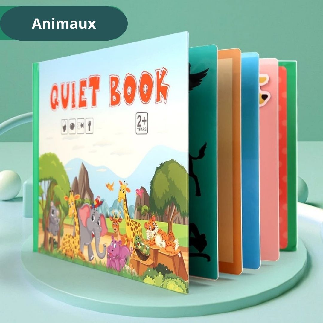 Jeu d'activité préscolaire™ | Premier livre, jeux éducatifs pour enfants, livre silencieux, jouet pour enfants, jeu de puzzle, nombres, animaux, véhicules, monde des dinosaures, les légumes,