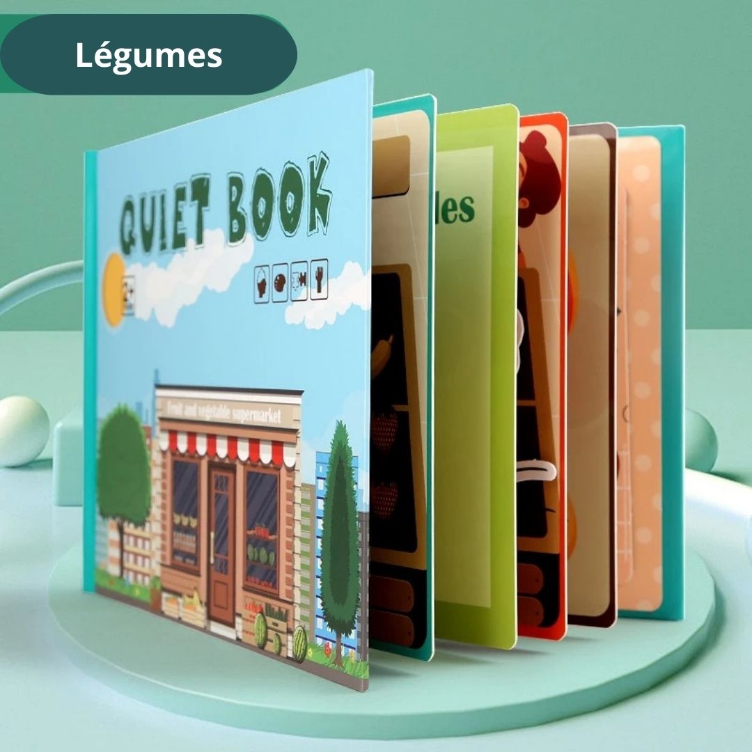 Jeu d'activité préscolaire™ | Premier livre, jeux éducatifs pour enfants, livre silencieux, jouet pour enfants, jeu de puzzle, nombres, animaux, véhicules, monde des dinosaures, les légumes,