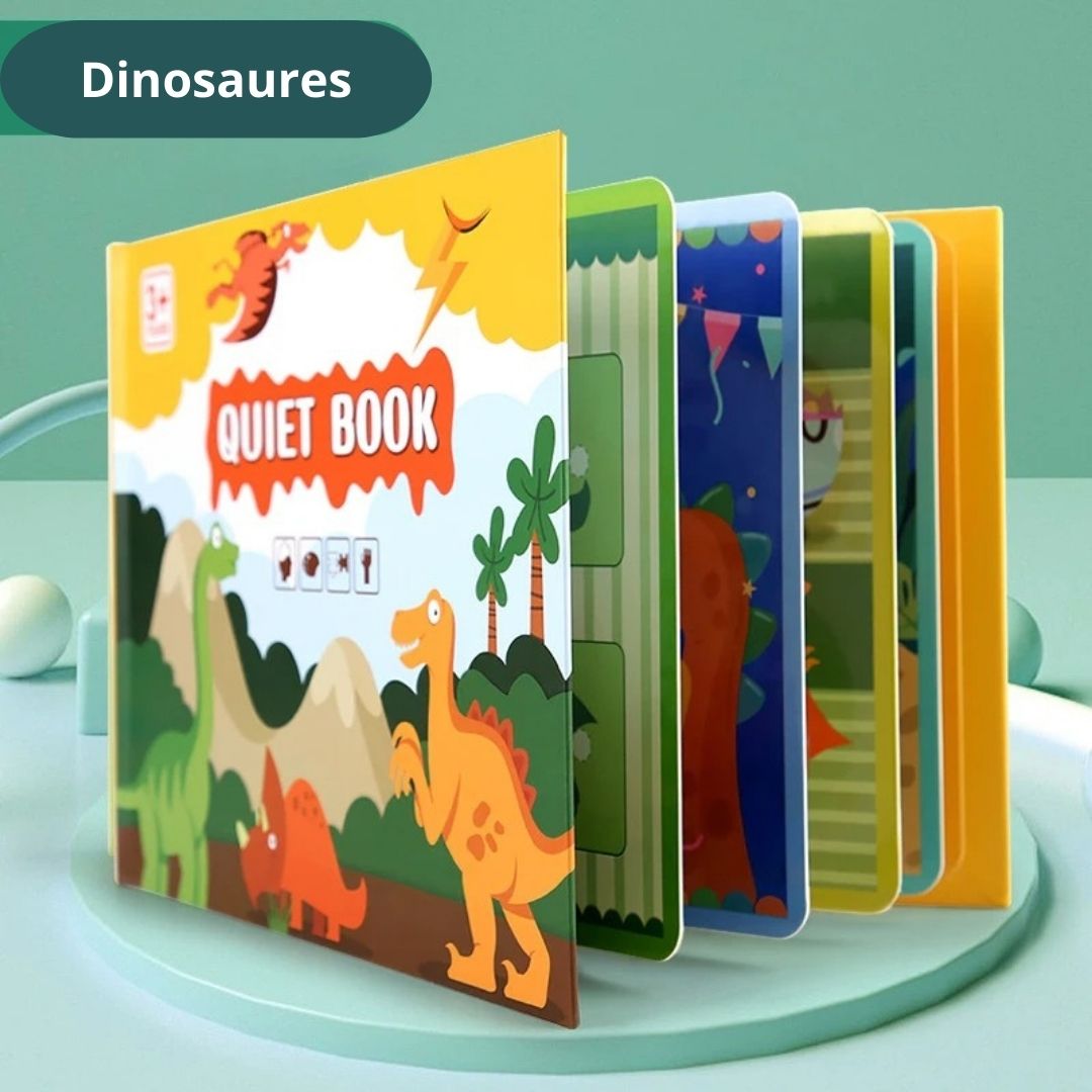 Jeu d'activité préscolaire™ | Premier livre, jeux éducatifs pour enfants, livre silencieux, jouet pour enfants, jeu de puzzle, nombres, animaux, véhicules, monde des dinosaures, les légumes,