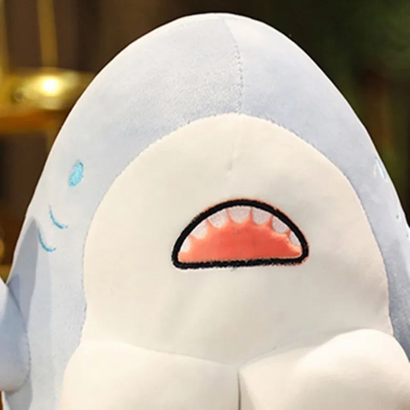 Baby-Plush-Shark™ | Requin en peluche musclé 3D, peluche douce, oreiller câlin pour enfants,