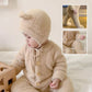 Combinaison chaude avec chapeau pour bébé, vêtements d'hiver pour bébés garçons et filles, combinaison mignonne et douce