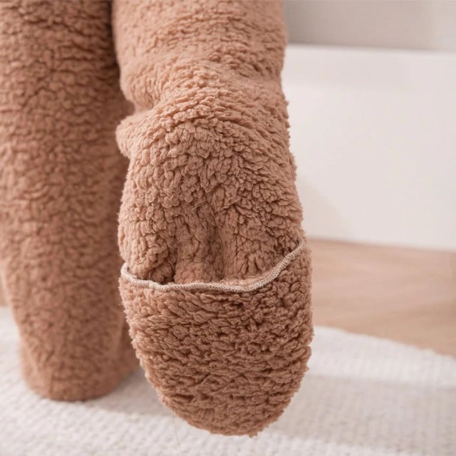 Jambières- Chaussettes en peluche hautes au-dessus du genou,