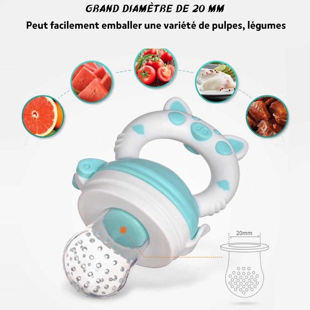 Lollipop-Baby-Feeding™ | Mangeoire à fruits en silicone avec couvercle pour bébé - Mon Petit Héros